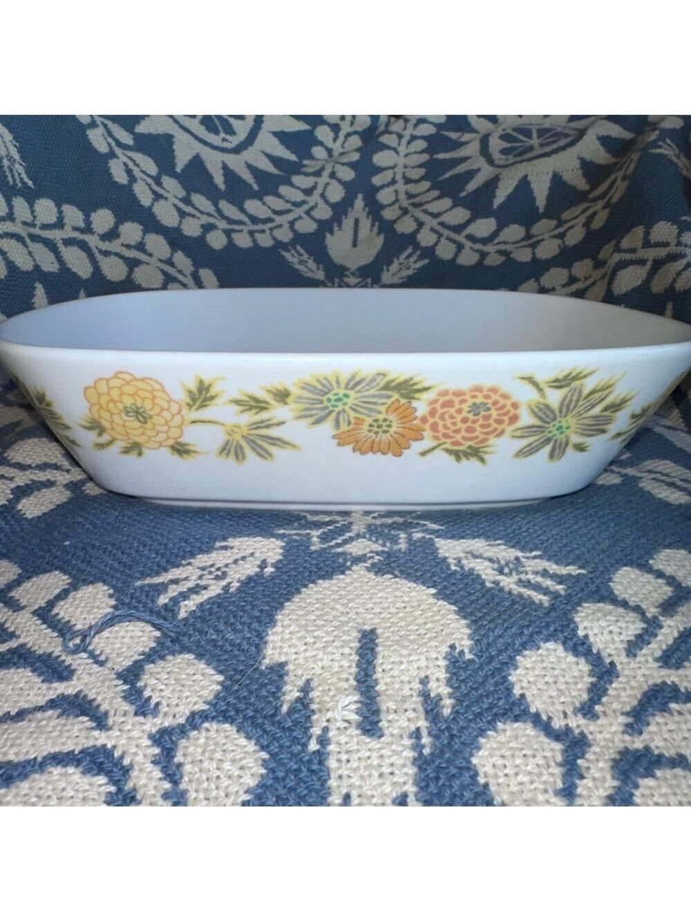 Vintage Noritake Progression China Sunny Side Oval Vegetable Serving Bowl #9003